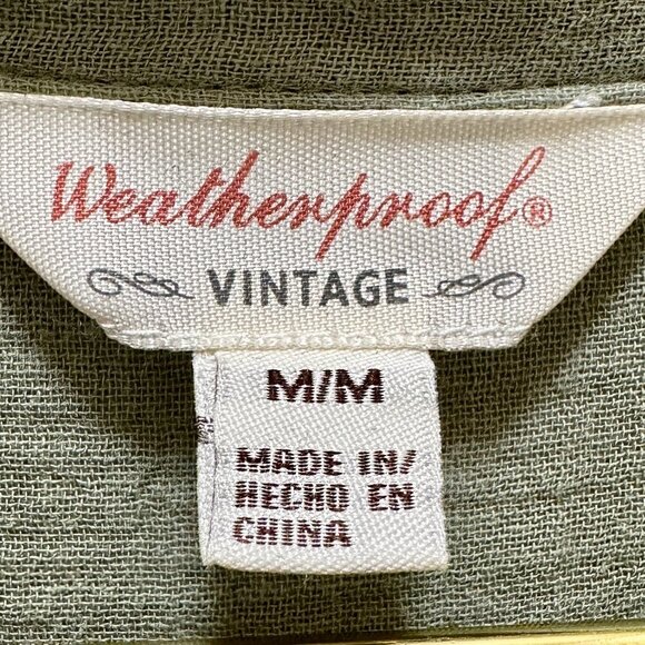 New Weatherproof Women's Gauze Midi Dress Size M Green Adjustable Belt At Waist - Picture 4 of 14